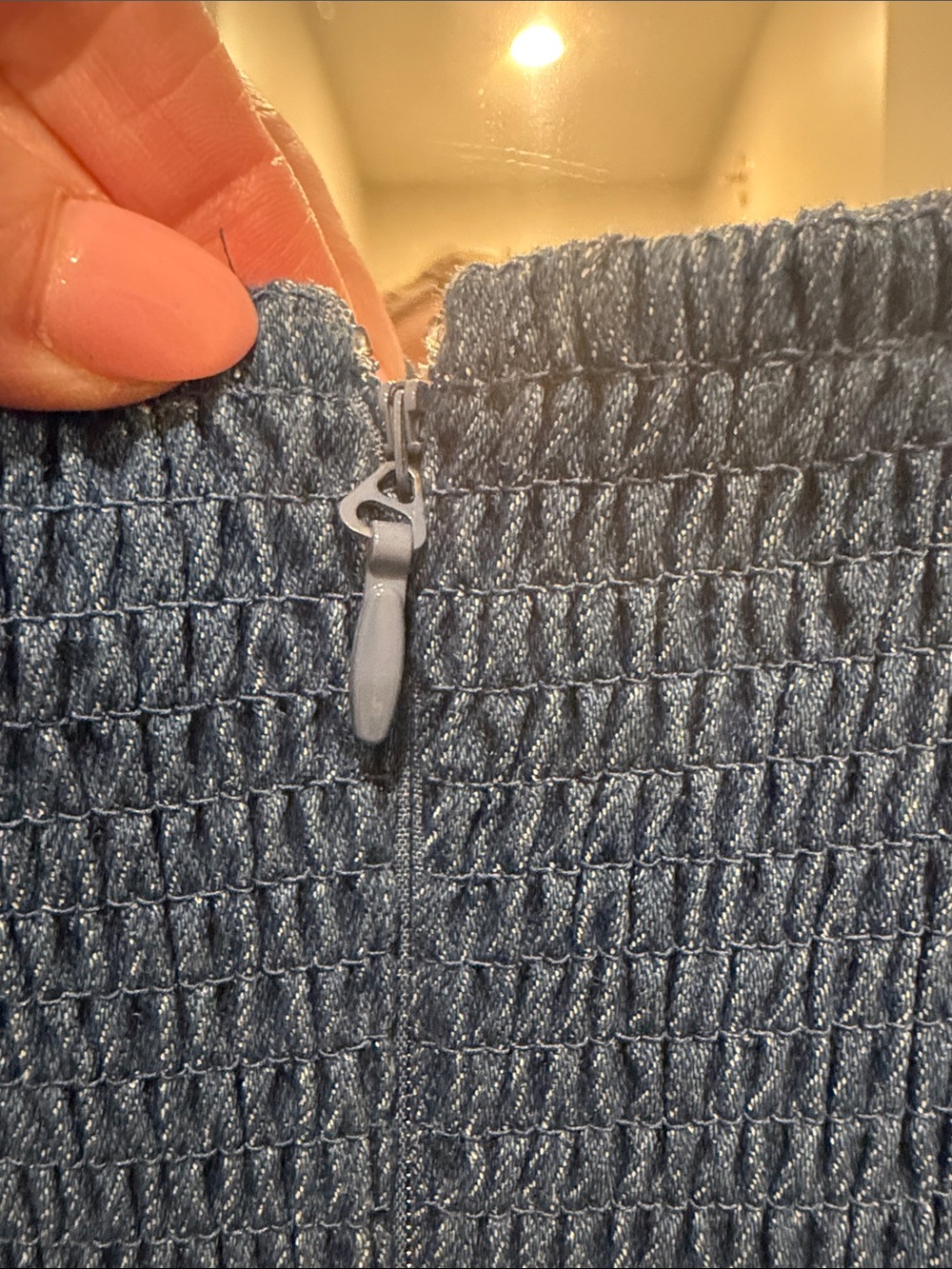 Moon River Denim Blue Maxi Dress - Picture 7 of 9